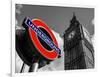 Big Ben and Westminster Station Underground - Subway Station Sign - City of London - UK - England-Philippe Hugonnard-Framed Photographic Print