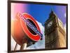 Big Ben and Westminster Station Underground - Subway Station Sign - City of London - UK - England-Philippe Hugonnard-Framed Photographic Print