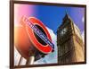 Big Ben and Westminster Station Underground - Subway Station Sign - City of London - UK - England-Philippe Hugonnard-Framed Photographic Print