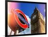 Big Ben and Westminster Station Underground - Subway Station Sign - City of London - UK - England-Philippe Hugonnard-Framed Photographic Print