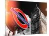 Big Ben and Westminster Station Underground - Subway Station Sign - City of London - UK - England-Philippe Hugonnard-Mounted Photographic Print