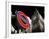 Big Ben and Westminster Station Underground - Subway Station Sign - City of London - UK - England-Philippe Hugonnard-Framed Photographic Print