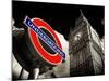 Big Ben and Westminster Station Underground - Subway Station Sign - City of London - UK - England-Philippe Hugonnard-Mounted Photographic Print