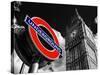 Big Ben and Westminster Station Underground - Subway Station Sign - City of London - UK - England-Philippe Hugonnard-Stretched Canvas