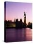 Big Ben at Dusk in London, England-null-Stretched Canvas