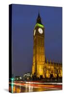 Big Ben at Dusk, London, England, United Kingdom-Charles Bowman-Stretched Canvas