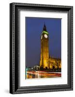 Big Ben at Dusk, London, England, United Kingdom-Charles Bowman-Framed Photographic Print