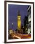 Big Ben at night with traffic, London, England-Alan Klehr-Framed Premium Photographic Print