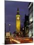 Big Ben at night with traffic, London, England-Alan Klehr-Mounted Photographic Print