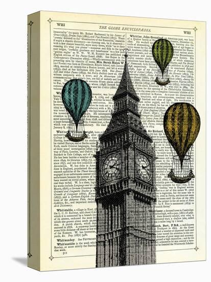 Big Ben & Balloons-Marion Mcconaghie-Stretched Canvas