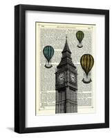 Big Ben & Balloons-Marion Mcconaghie-Framed Art Print