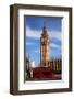 Big Ben City Bus In London Uk-null-Framed Art Print