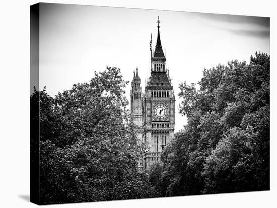 Big Ben - City of London - UK - England - United Kingdom - Europe - Black and White Photography-Philippe Hugonnard-Stretched Canvas