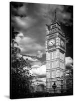 Big Ben - City of London - UK - England - United Kingdom - Europe - Black and White Photography-Philippe Hugonnard-Stretched Canvas