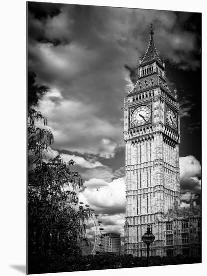 Big Ben - City of London - UK - England - United Kingdom - Europe - Black and White Photography-Philippe Hugonnard-Mounted Photographic Print