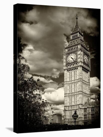 Big Ben - City of London - UK - England - United Kingdom - Europe - Sepia-Tone Photography-Philippe Hugonnard-Stretched Canvas