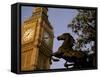 Big Ben Clock Tower, London, England-Walter Bibikow-Framed Stretched Canvas