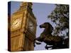 Big Ben Clock Tower, London, England-Walter Bibikow-Stretched Canvas