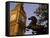 Big Ben Clock Tower, London, England-Walter Bibikow-Framed Stretched Canvas