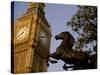 Big Ben Clock Tower, London, England-Walter Bibikow-Stretched Canvas