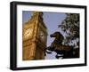 Big Ben Clock Tower, London, England-Walter Bibikow-Framed Photographic Print