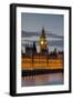 Big Ben Clock Tower Stands Above the Houses of Parliament at Dusk-Charles Bowman-Framed Photographic Print