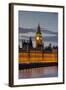 Big Ben Clock Tower Stands Above the Houses of Parliament at Dusk-Charles Bowman-Framed Photographic Print