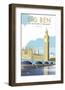 Big Ben - Dave Thompson Contemporary Travel Print-Dave Thompson-Framed Giclee Print