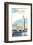 Big Ben - Dave Thompson Contemporary Travel Print-Dave Thompson-Framed Giclee Print