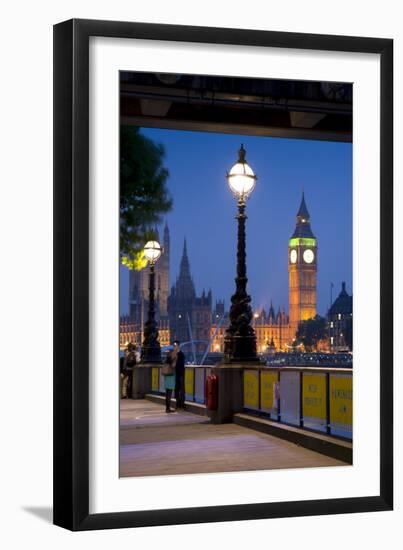 Big Ben Dusk-Charles Bowman-Framed Photographic Print