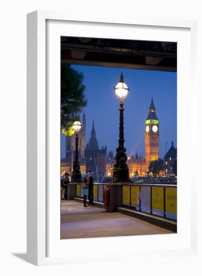 Big Ben Dusk-Charles Bowman-Framed Photographic Print