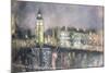 Big Ben, from the South Bank, 1995-Sophia Elliot-Mounted Giclee Print