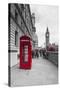 Big Ben, Houses of Parliament and a Red Phone Box, London, England-Jon Arnold-Stretched Canvas