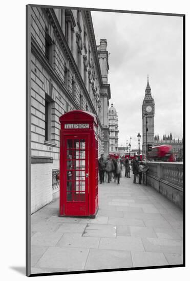 Big Ben, Houses of Parliament and a Red Phone Box, London, England-Jon Arnold-Mounted Photographic Print