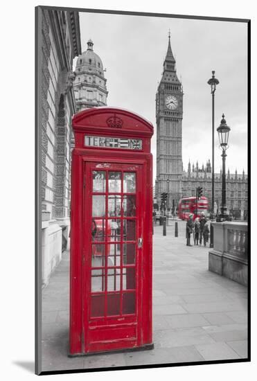 Big Ben, Houses of Parliament and a Red Phone Box, London, England-Jon Arnold-Mounted Photographic Print