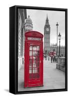 Big Ben, Houses of Parliament and a Red Phone Box, London, England-Jon Arnold-Framed Stretched Canvas