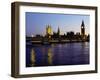 Big Ben, Houses of Parliament and River Thames at Dusk, London, England-Richard I'Anson-Framed Photographic Print