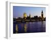 Big Ben, Houses of Parliament and River Thames at Dusk, London, England-Richard I'Anson-Framed Photographic Print