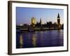 Big Ben, Houses of Parliament and River Thames at Dusk, London, England-Richard I'Anson-Framed Photographic Print