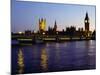 Big Ben, Houses of Parliament and River Thames at Dusk, London, England-Richard I'Anson-Mounted Photographic Print