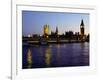 Big Ben, Houses of Parliament and River Thames at Dusk, London, England-Richard I'Anson-Framed Photographic Print