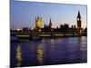 Big Ben, Houses of Parliament and River Thames at Dusk, London, England-Richard I'Anson-Mounted Photographic Print