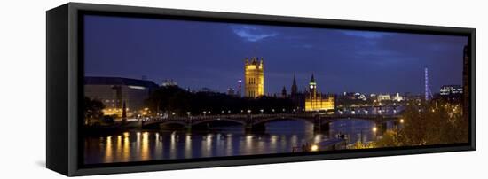 Big Ben, Houses of Parliament and River Thames, London, England-Jon Arnold-Framed Stretched Canvas