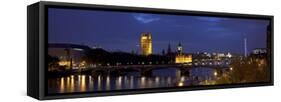 Big Ben, Houses of Parliament and River Thames, London, England-Jon Arnold-Framed Stretched Canvas