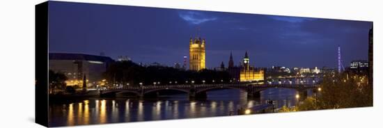 Big Ben, Houses of Parliament and River Thames, London, England-Jon Arnold-Stretched Canvas