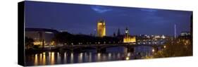 Big Ben, Houses of Parliament and River Thames, London, England-Jon Arnold-Stretched Canvas