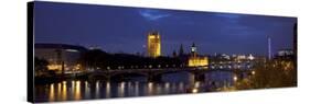 Big Ben, Houses of Parliament and River Thames, London, England-Jon Arnold-Stretched Canvas