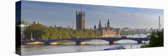 Big Ben, Houses of Parliament and River Thames, London, England-Jon Arnold-Stretched Canvas