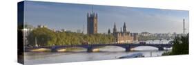 Big Ben, Houses of Parliament and River Thames, London, England-Jon Arnold-Stretched Canvas