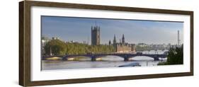 Big Ben, Houses of Parliament and River Thames, London, England-Jon Arnold-Framed Photographic Print